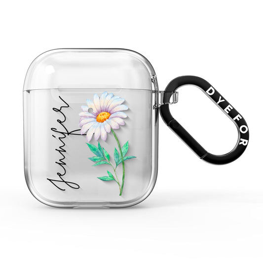 Personalised Daisies AirPods Clear Case