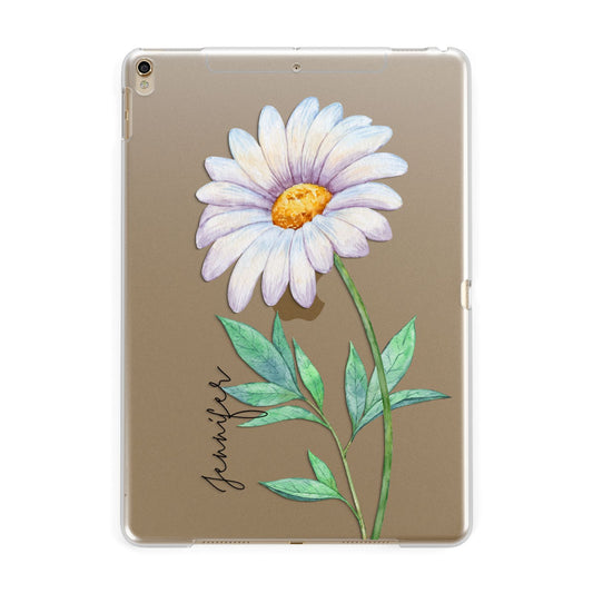 Personalised Daisies Apple iPad Gold Case