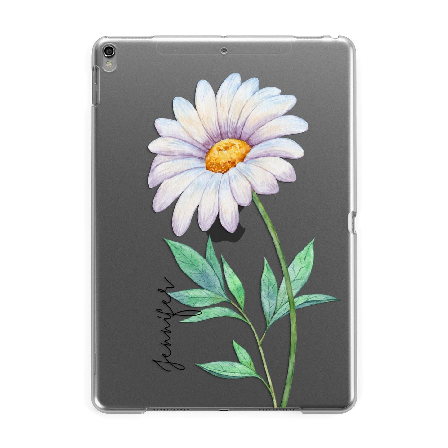 Personalised Daisies Apple iPad Grey Case