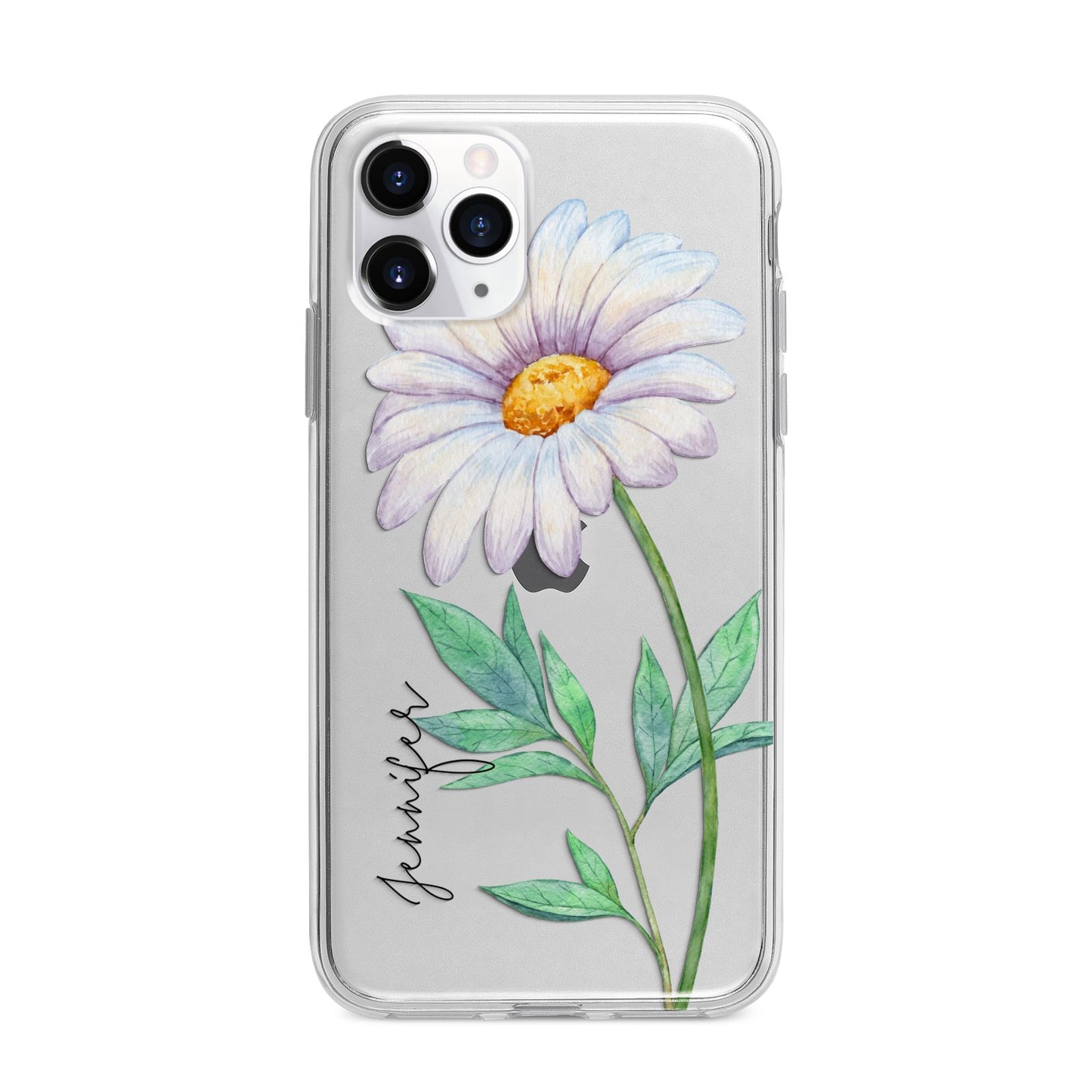 Personalised Daisies Apple iPhone 11 Pro Max in Silver with Bumper Case