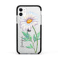 Personalised Daisies Apple iPhone 11 in White with Black Impact Case