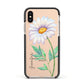 Personalised Daisies Apple iPhone Xs Impact Case Black Edge on Gold Phone