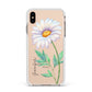 Personalised Daisies Apple iPhone Xs Max Impact Case White Edge on Gold Phone