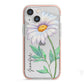 Personalised Daisies iPhone 13 Mini TPU Impact Case with Pink Edges
