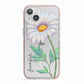 Personalised Daisies iPhone 13 TPU Impact Case with Pink Edges