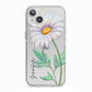 Personalised Daisies iPhone 13 TPU Impact Case with White Edges