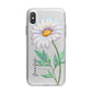 Personalised Daisies iPhone X Bumper Case on Silver iPhone Alternative Image 1