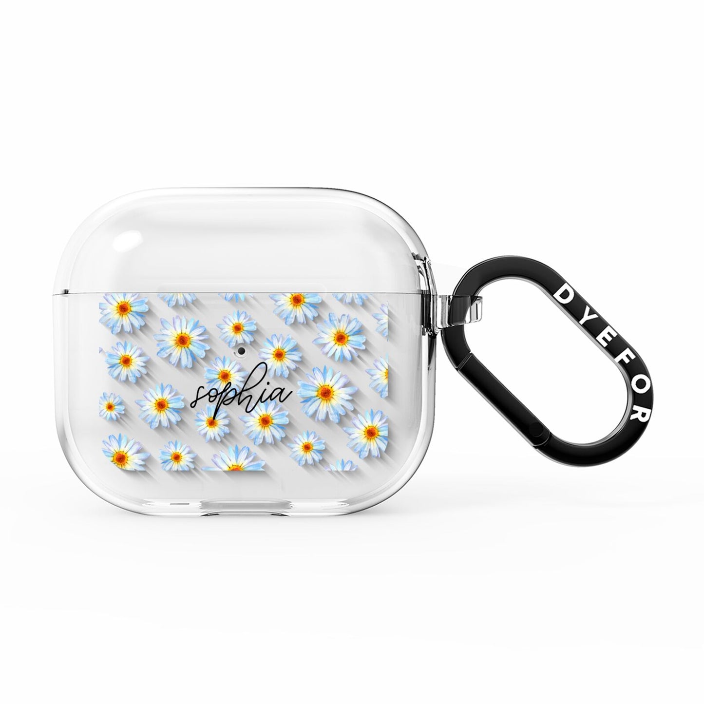 Personalised Daisy AirPods Clear Case 3rd Gen