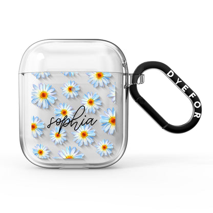 Personalised Daisy AirPods Clear Case
