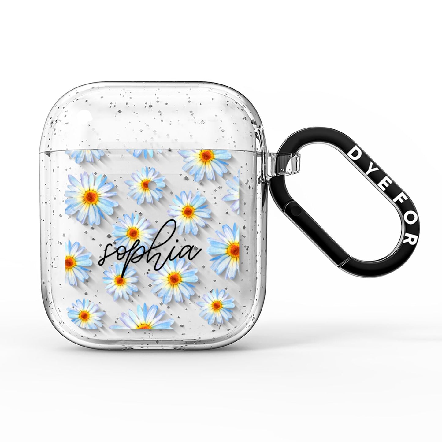 Personalised Daisy AirPods Glitter Case