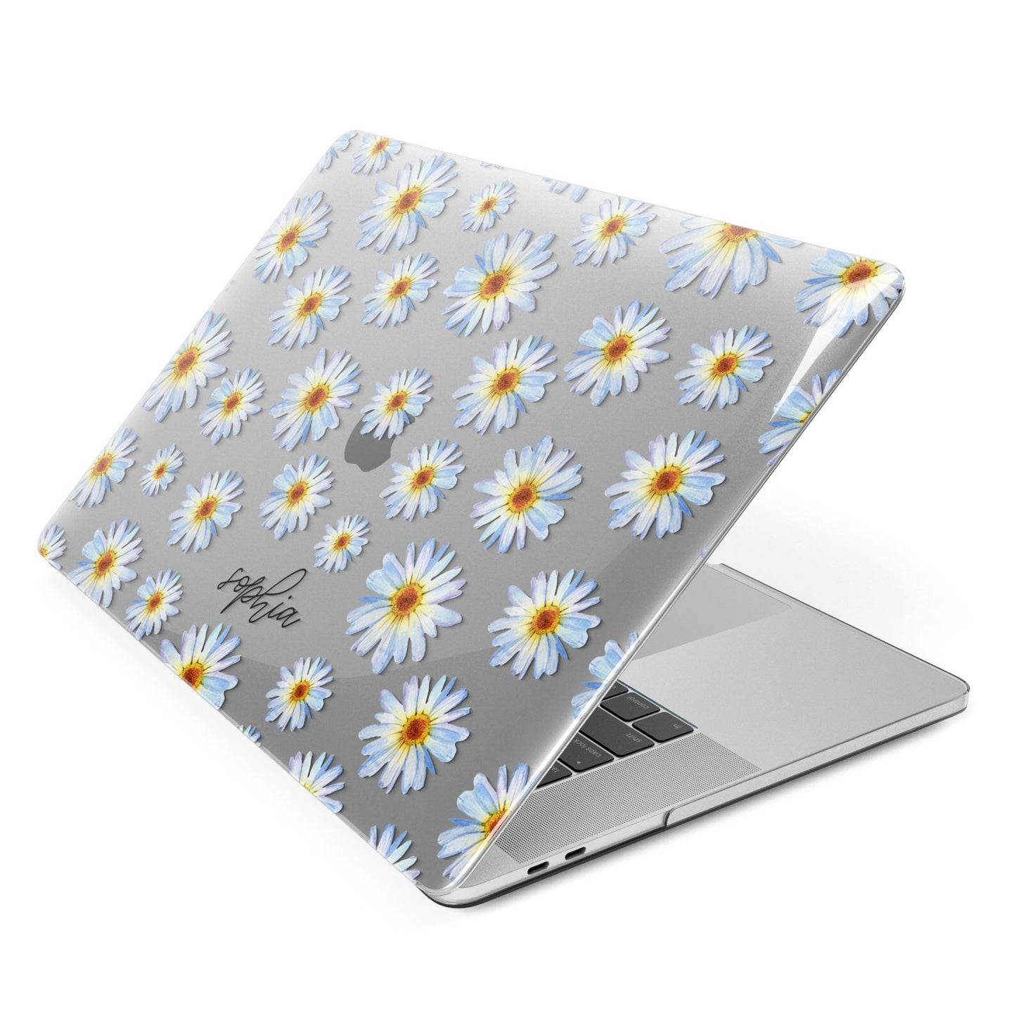 Personalised Daisy Apple MacBook Case Side View