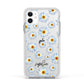 Personalised Daisy Apple iPhone 11 in White with White Impact Case