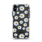 Personalised Daisy Apple iPhone Xs Impact Case White Edge on Black Phone