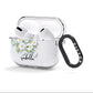 Personalised Daisy Flower AirPods Clear Case 3rd Gen Side Image