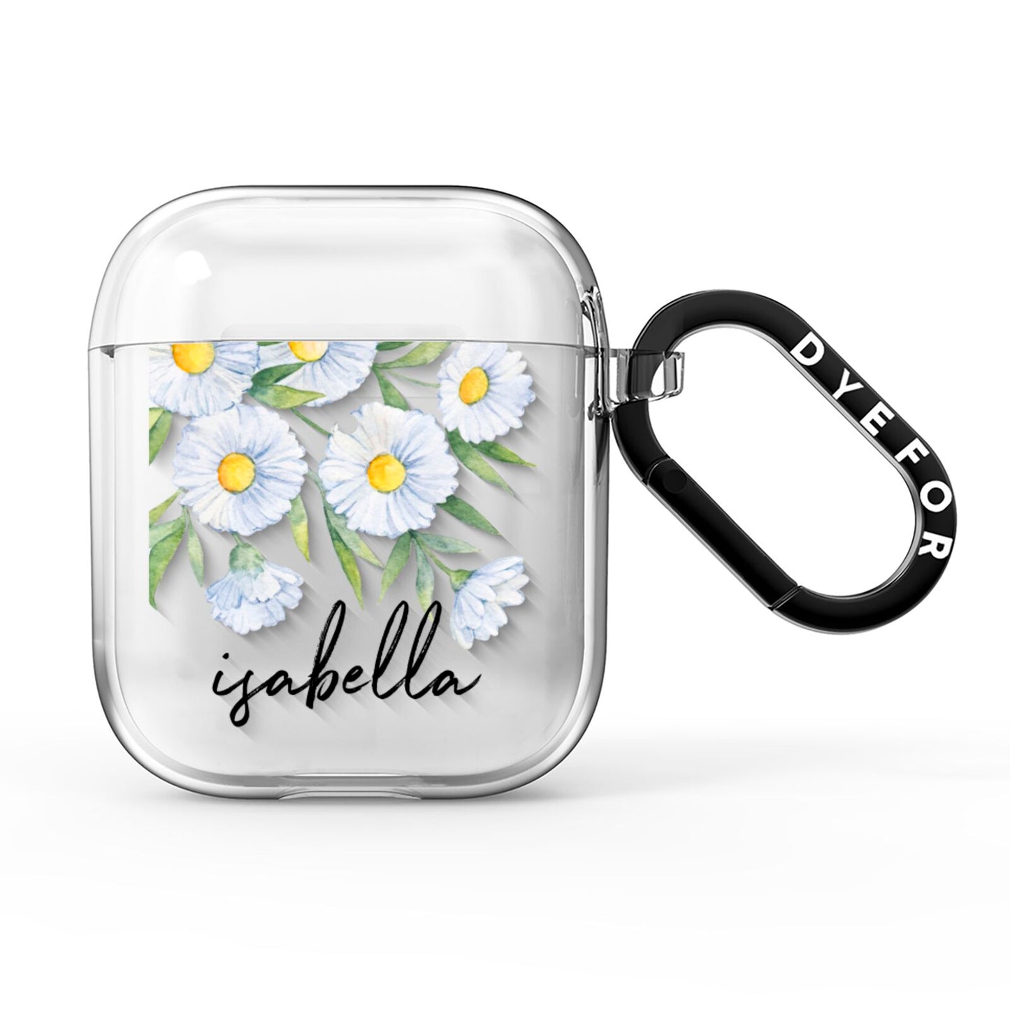 Personalised Daisy Flower AirPods Clear Case