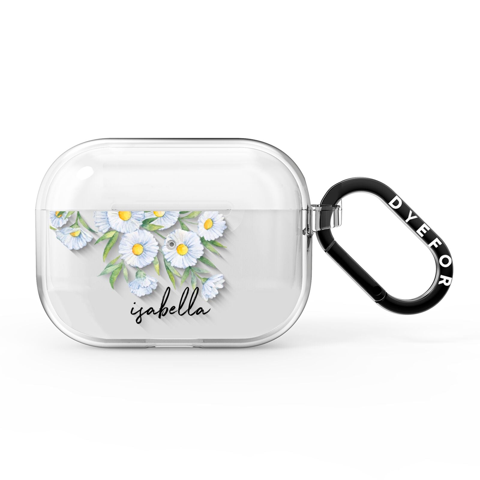 Personalised Daisy Flower AirPods Pro Clear Case