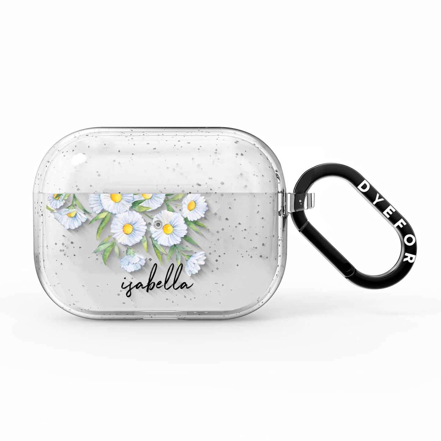 Personalised Daisy Flower AirPods Pro Glitter Case