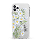 Personalised Daisy Flower Apple iPhone 11 Pro Max in Silver with White Impact Case