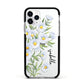 Personalised Daisy Flower Apple iPhone 11 Pro in Silver with Black Impact Case