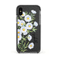 Personalised Daisy Flower Apple iPhone Xs Impact Case Black Edge on Black Phone