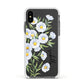 Personalised Daisy Flower Apple iPhone Xs Impact Case White Edge on Black Phone