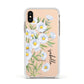 Personalised Daisy Flower Apple iPhone Xs Impact Case White Edge on Gold Phone