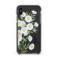 Personalised Daisy Flower Apple iPhone Xs Max Impact Case Black Edge on Black Phone