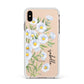 Personalised Daisy Flower Apple iPhone Xs Max Impact Case White Edge on Gold Phone