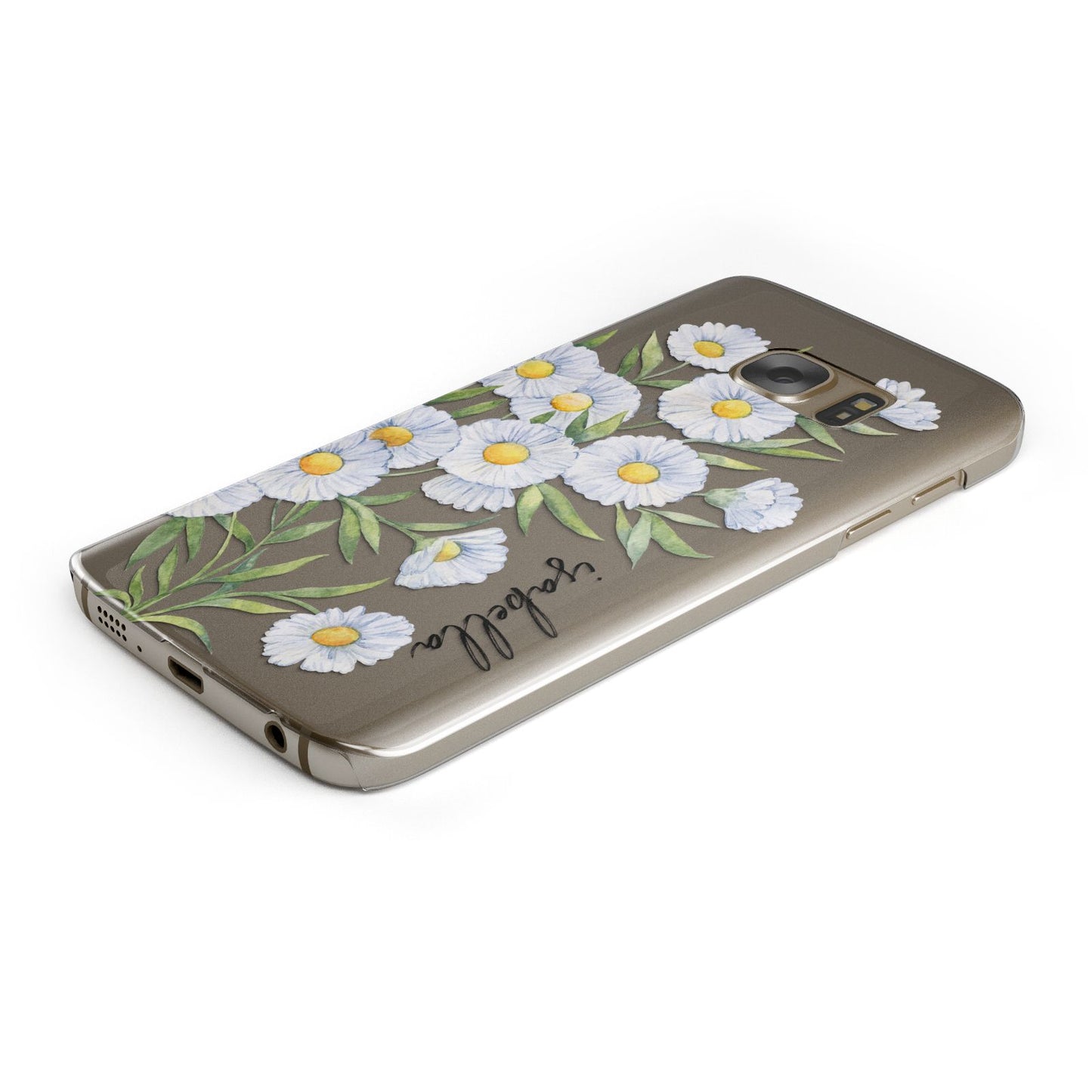 Personalised Daisy Flower Samsung Galaxy Case Bottom Cutout