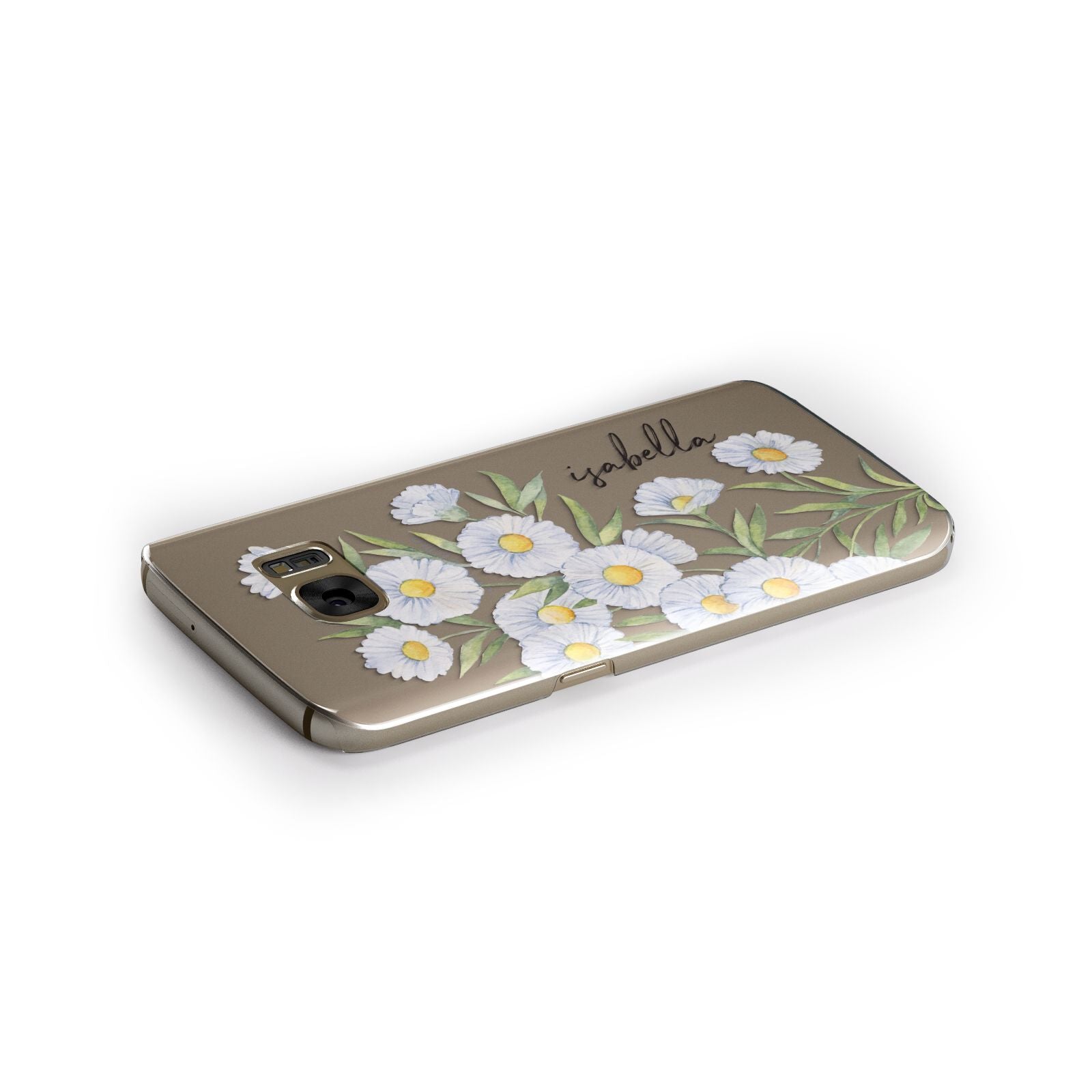 Personalised Daisy Flower Samsung Galaxy Case Side Close Up