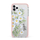 Personalised Daisy Flower iPhone 11 Pro Max Impact Pink Edge Case
