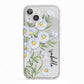 Personalised Daisy Flower iPhone 13 TPU Impact Case with White Edges