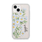 Personalised Daisy Flower iPhone 14 Clear Tough Case Starlight