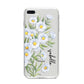 Personalised Daisy Flower iPhone 8 Plus Bumper Case on Silver iPhone