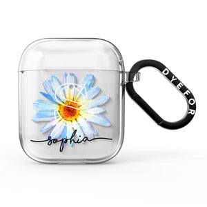 Personalised Daisy Initial Name AirPods Case