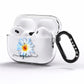 Personalised Daisy Initial Name AirPods Pro Clear Case Side Image