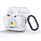 Personalised Daisy Initial Name AirPods Pro Glitter Case Side Image