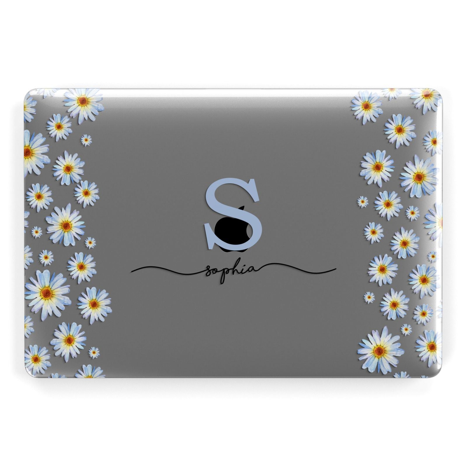 Personalised Daisy Initial Name Apple MacBook Case