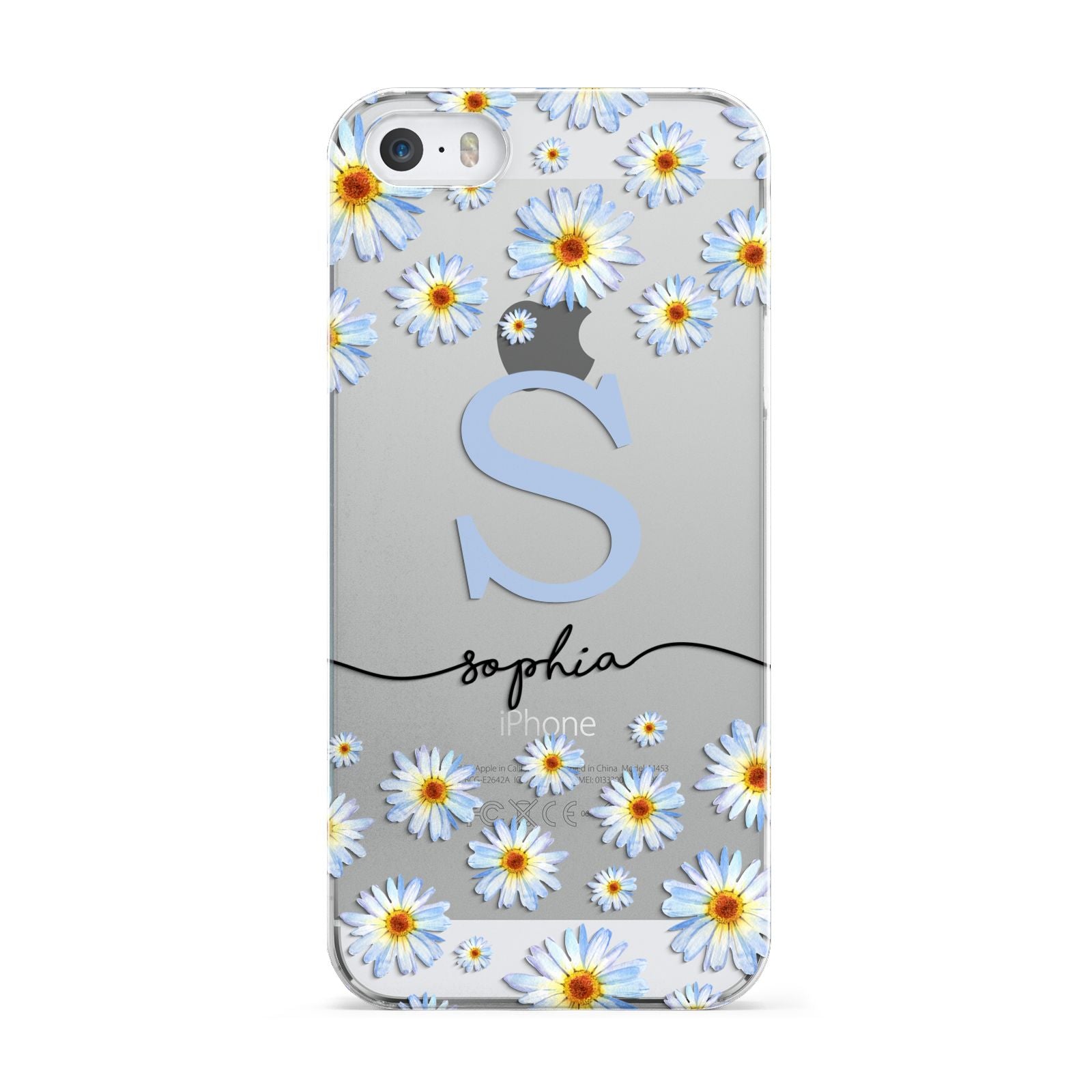 Personalised Daisy Initial Name Apple iPhone 5 Case