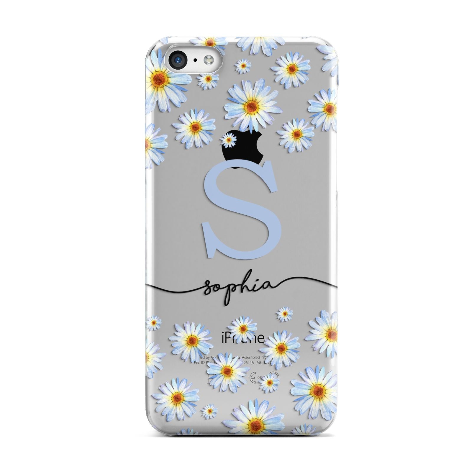 Personalised Daisy Initial Name Apple iPhone 5c Case