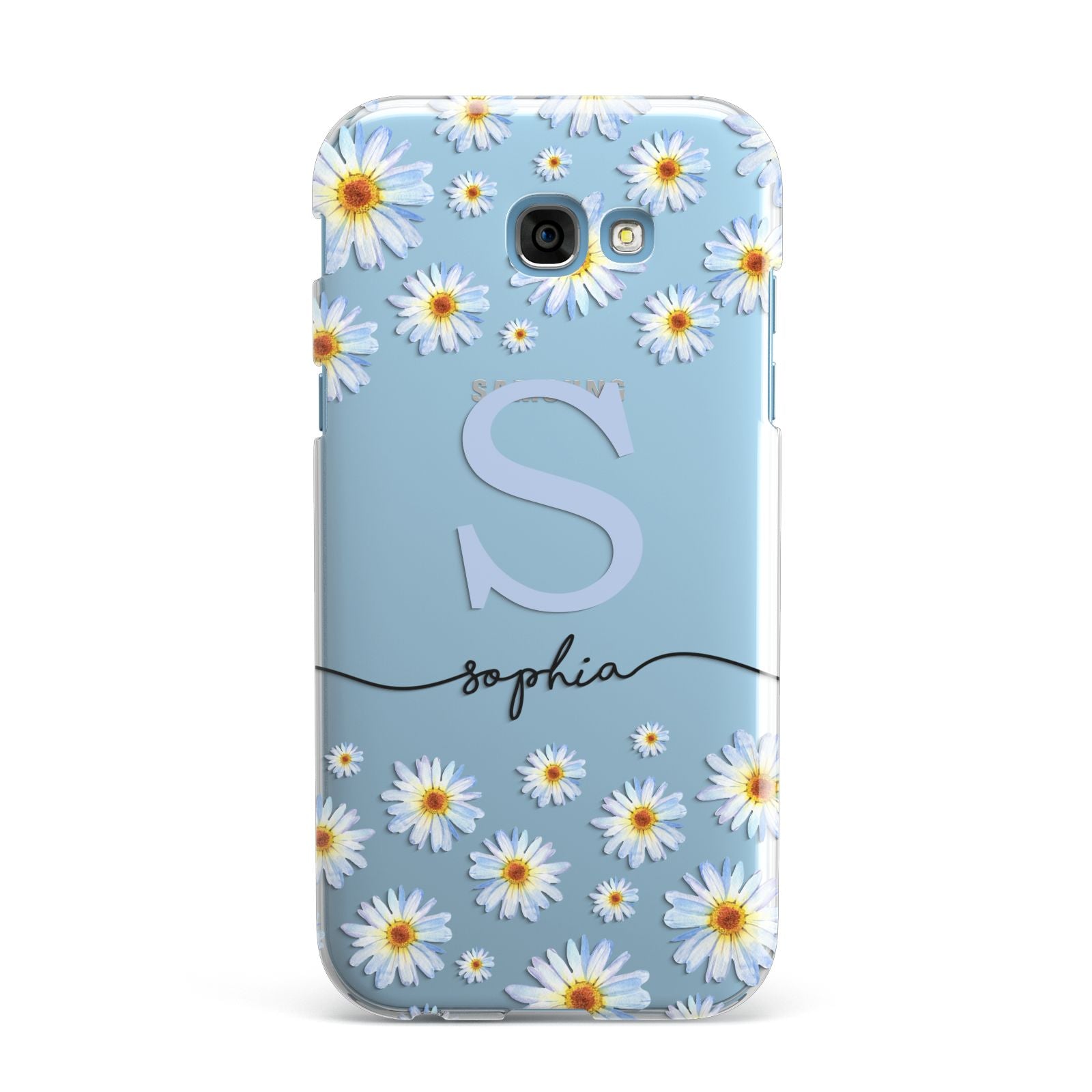 Personalised Daisy Initial Name Samsung Galaxy A7 2017 Case