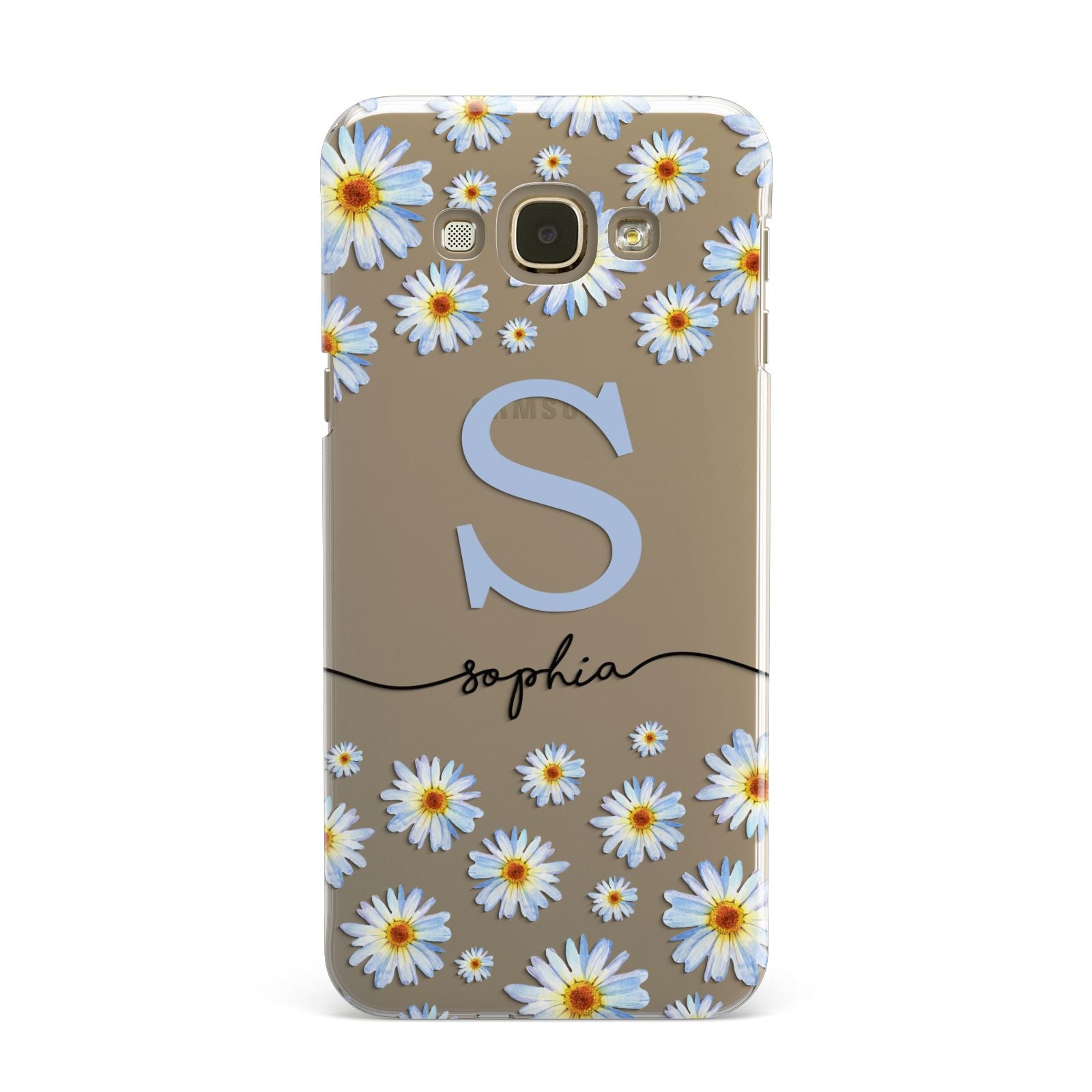 Personalised Daisy Initial Name Samsung Galaxy A8 Case