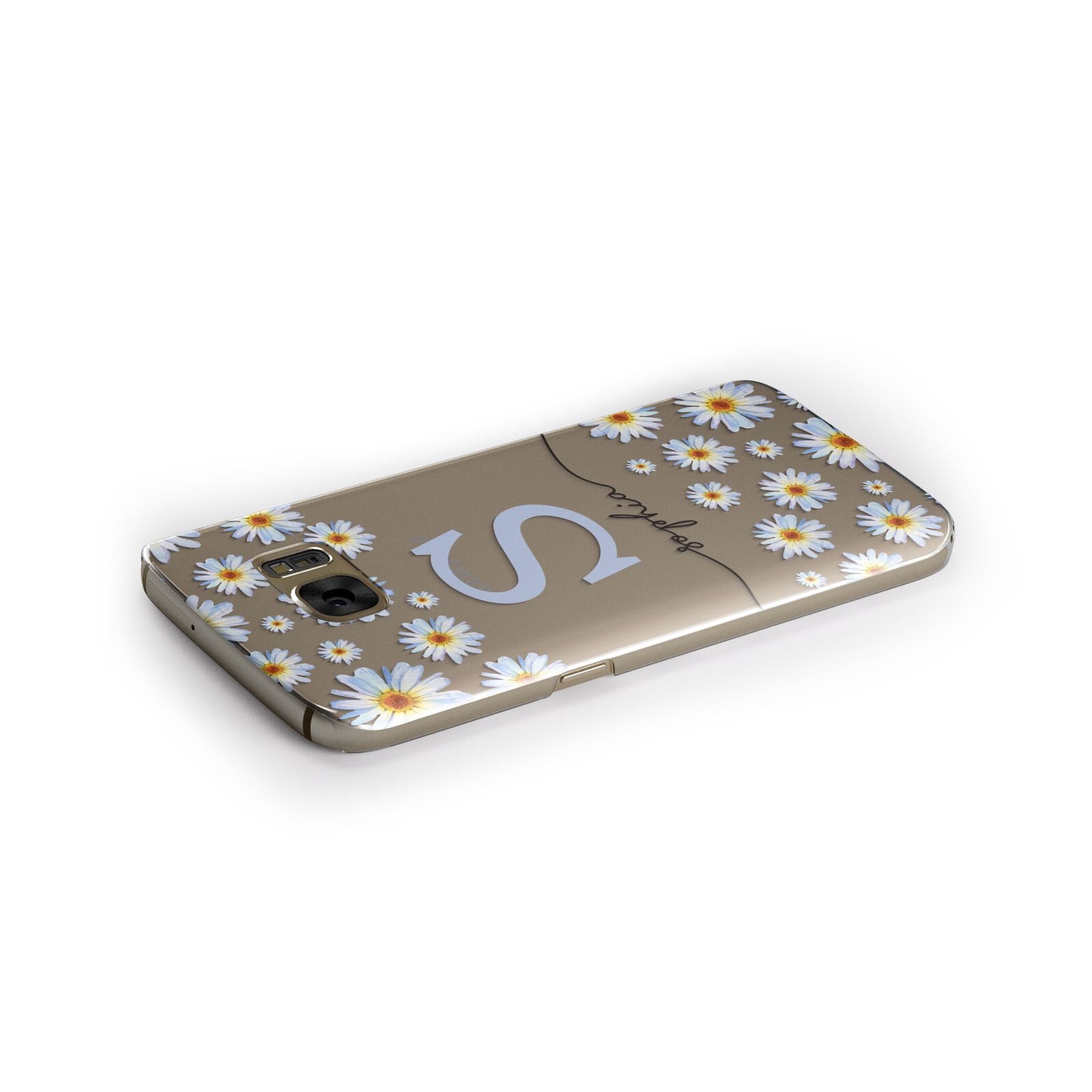 Personalised Daisy Initial Name Samsung Galaxy Case Side Close Up