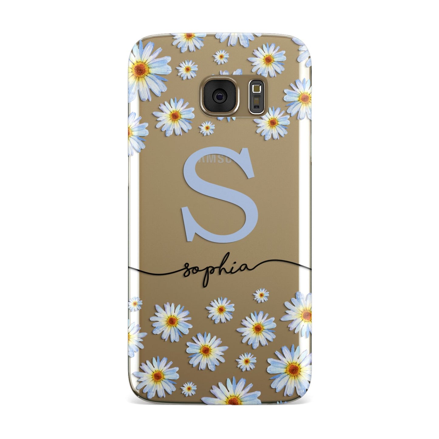 Personalised Daisy Initial Name Samsung Galaxy Case