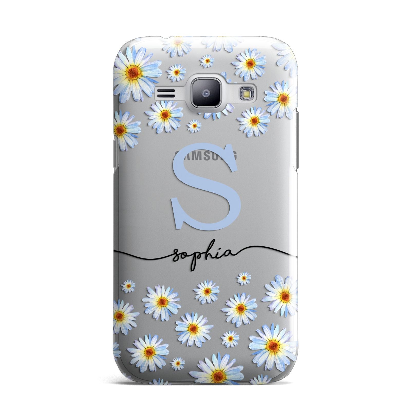 Personalised Daisy Initial Name Samsung Galaxy J1 2015 Case
