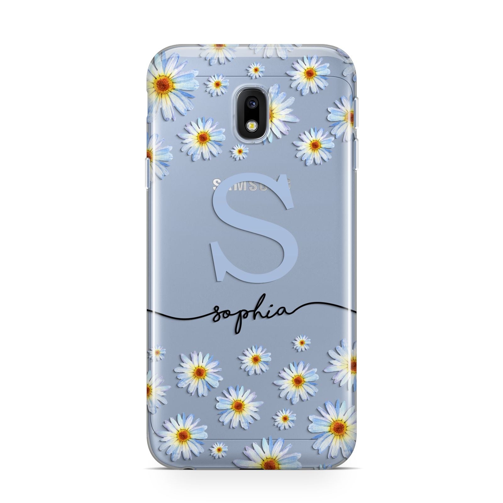 Personalised Daisy Initial Name Samsung Galaxy J3 2017 Case