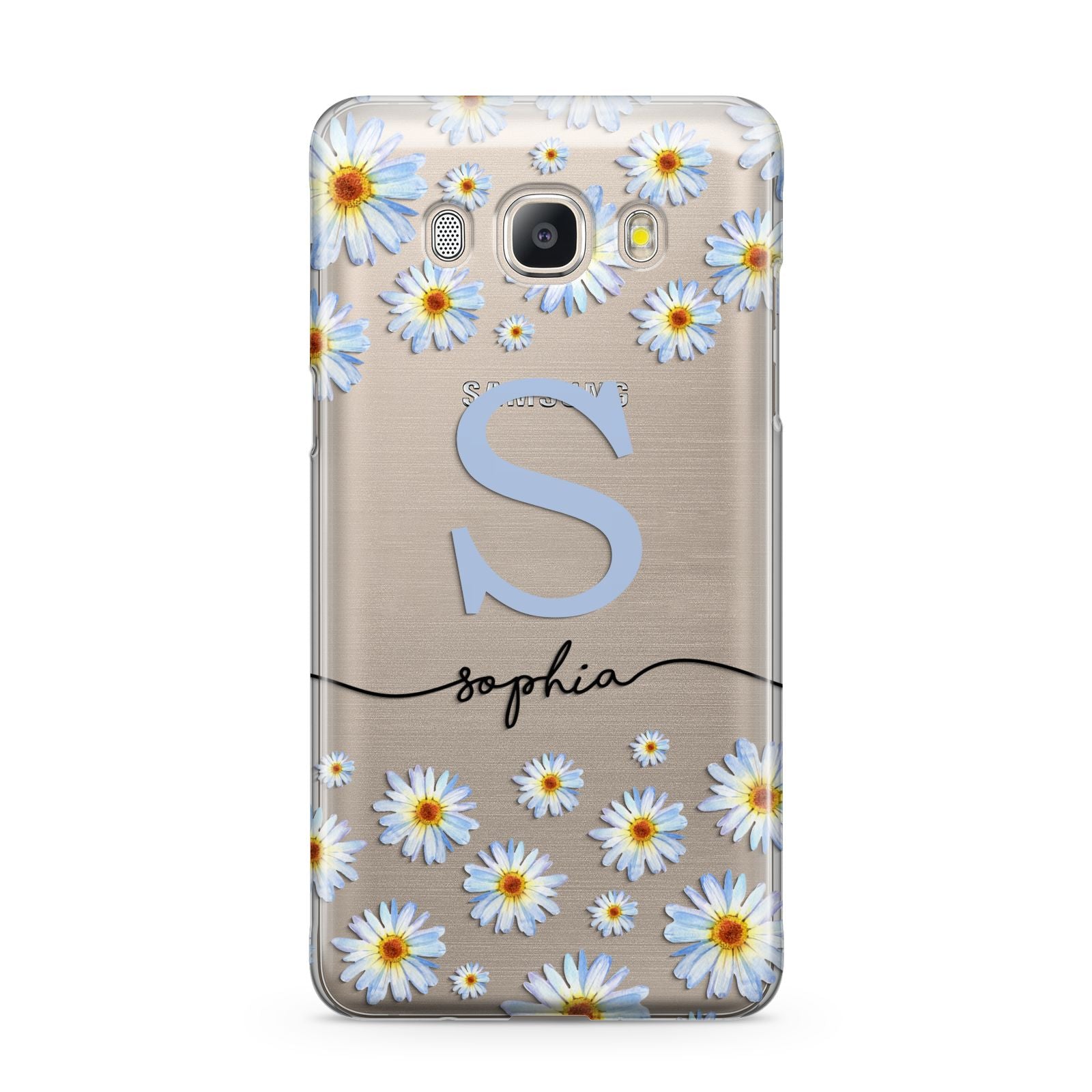 Personalised Daisy Initial Name Samsung Galaxy J5 2016 Case
