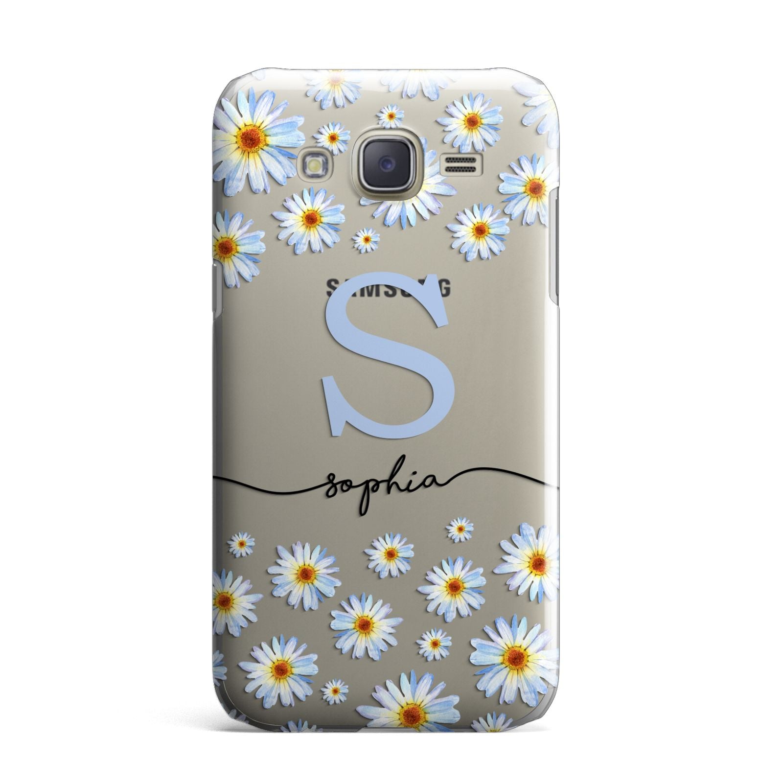 Personalised Daisy Initial Name Samsung Galaxy J7 Case