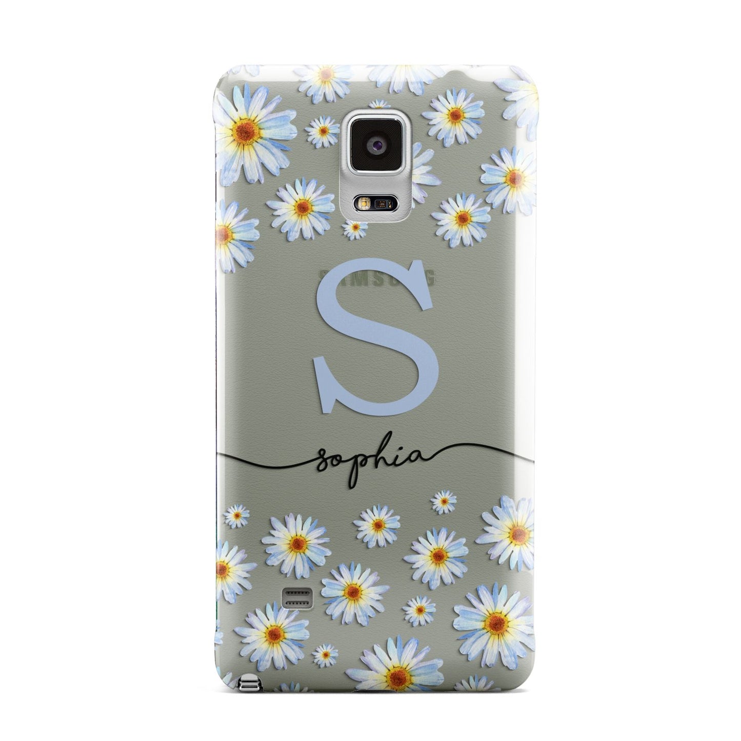 Personalised Daisy Initial Name Samsung Galaxy Note 4 Case