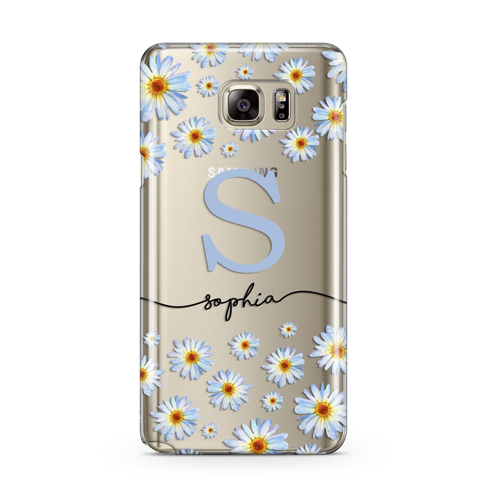 Personalised Daisy Initial Name Samsung Galaxy Note 5 Case